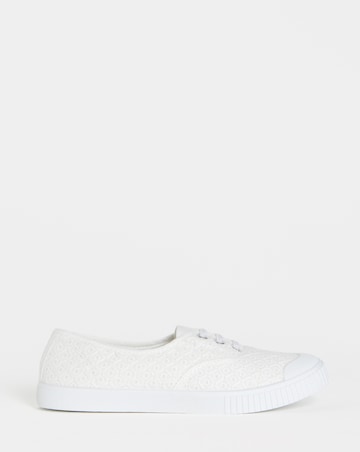 Birney Lace Up Plimsole Trainers - Standard Fit (D)