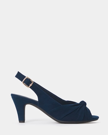 Daisy Knotted Peep Toe Heels - Wide Fit (E)
