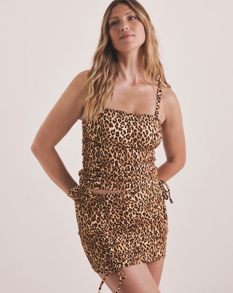 Simply Be Leopard Print Bikini Skirt