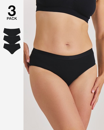 Sloggi (3 Pack) Go Casual Cotton Midi Knickers Black