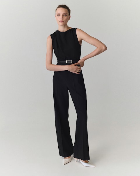 Mango Belt Detail Jumpsuit