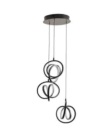 ValueLights Infinity Black Loop 3 Drop LED Ceiling Light