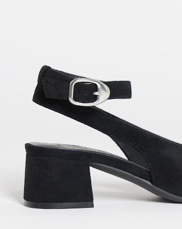 Isabella Ankle Detail Block Heel Pointed Shoes - Extra Wide Fit (EEE)