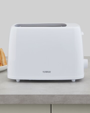 Presto 1.7 Litre Glass Kettle and 2 Slice Plastic Toaster