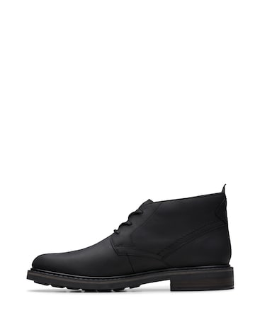 Clarks Newford Mid Leather Boot - Black