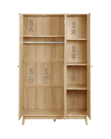 Herringford 3 Door Wardrobe With Mirror