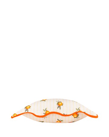 Furn. Fruits Oranges Striped Outdoor Cushion