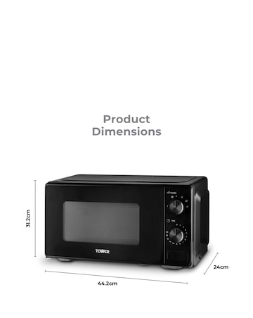 Tower 20L 800W Microwave Black