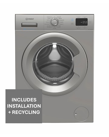 Indesit IP 946S PUSH&GO UK Push & Go Washing Machine 9kg 1400rpm Silver Install