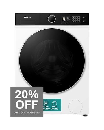 Hisense KitchenFit 5i Series WD5I1245BWR 12kg/8kg Washer Dryer - White