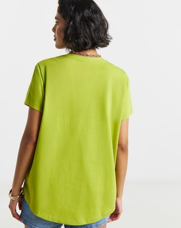 Chocolate & Olive 2 Pack Curved Hem Longline T-Shirts