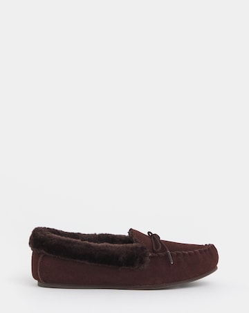 Fiora Classic Moccasin Slippers - Wide Fit (E)