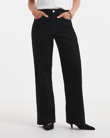 Black Authentic Wide Leg Jeans