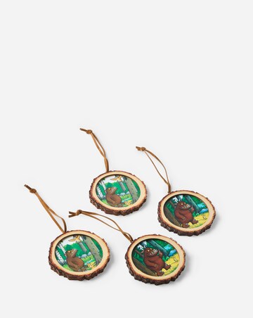 Gisela Graham Gruffalo Wooden Hanging Decorations - Set of 4