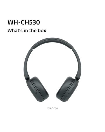 Sony WH-CH530 Wireless On-Ear Headphones - Black