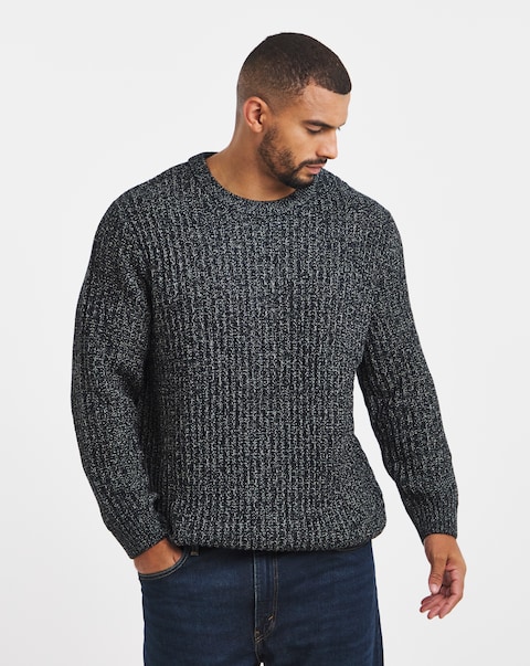 Jack & Jones Jaxon Crew Knit Jumper - Navy