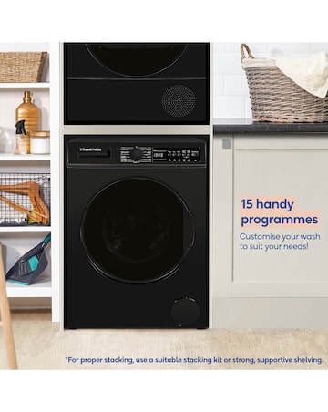 Russell Hobbs RH914W116B 9kg 1400rpm Washing Machine Black + Install