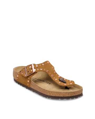 Birkenstock Gizeh Mink Suede Rivet Sandals - Standard Fit (D)