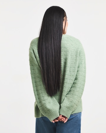 Sage All Over Stitch Cardigan