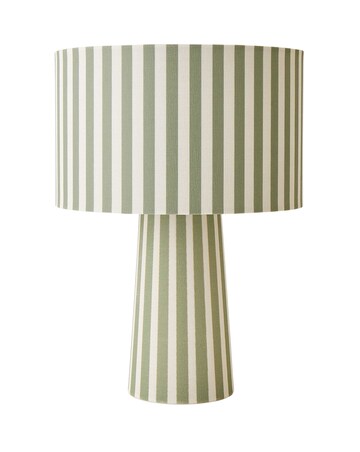 ValueLights Thorley Stripe Fabric Table Lamp