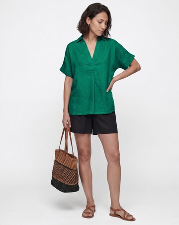 Linen Mix Collared Tunic
