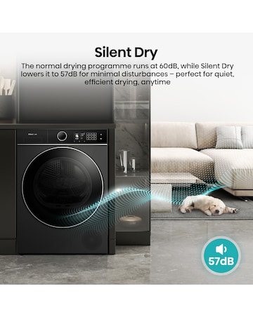 Hisense 5i 9kg KitchenFit Heat Pump Dryer Black