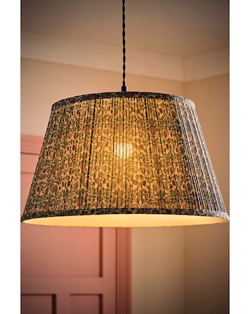 ValueLights Abel Large Tapered Floral Pleated Easy Fit Shade 45cm
