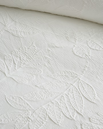 Catherine Lansfield Jacquard Leaves Duvet Cover Set