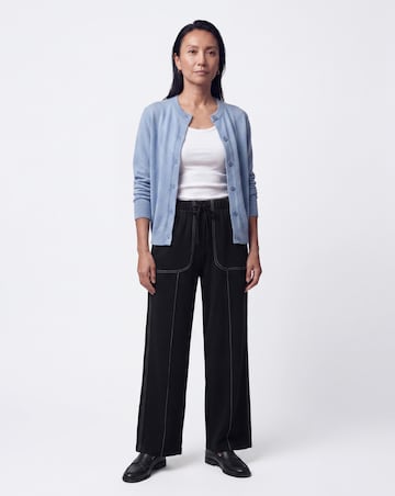 Stitch Detail Wide Leg Trouser
