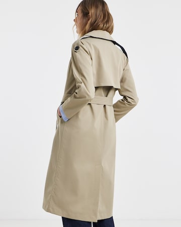Contrast Camel Trench Coat