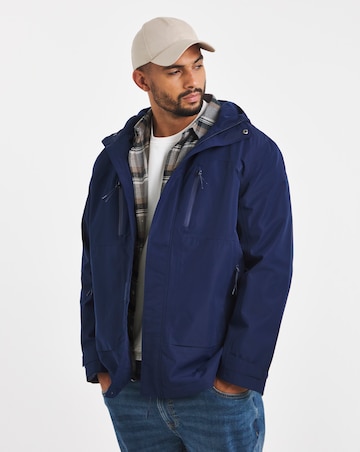 Navy Fleece Lined Waterproof Anorak