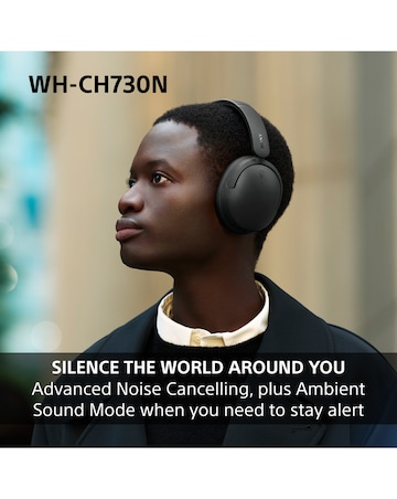 Sony WH-CH730N Wireless Noise Cancelling Over-Ear Headphones - Black