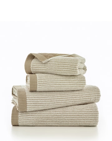 The Lyndon Company Willow Weave Striped 100% Cotton Towel
