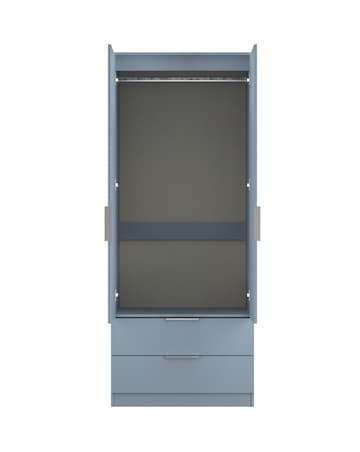 Humber Ready Assembled 2 Door 2 Drawer Mirrored Wardrobe - Kids