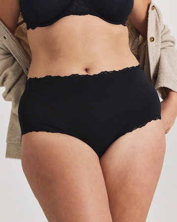 Pretty Secrets (3 Pack) Cotton Lace Trim Brief Knickers