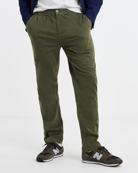 Fully Elasticated Comfort Waist Straight Chino Trouser