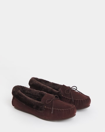 Fiora Classic Moccasin Slippers - Wide Fit (E)