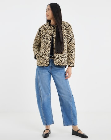Leopard Print Quilted Jacket