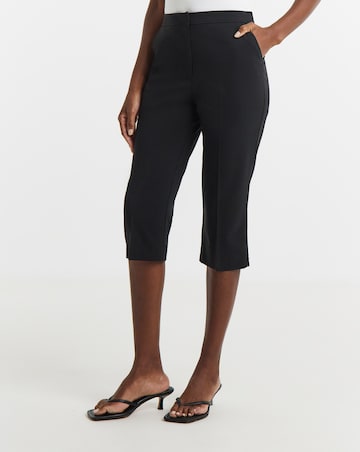 Black Capri Cropped Trousers
