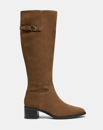Clarks Suede Wrenn Knee High Boot - Standard Fit (D)
