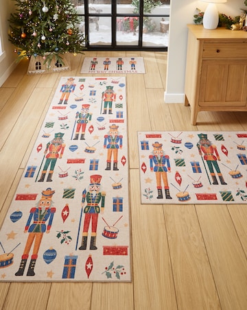 Christmas Nutcrackers Washable Runner