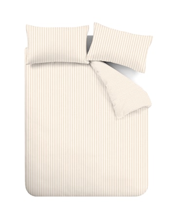 Catherine Lansfield Brushed Stripe Duvet Cover Set
