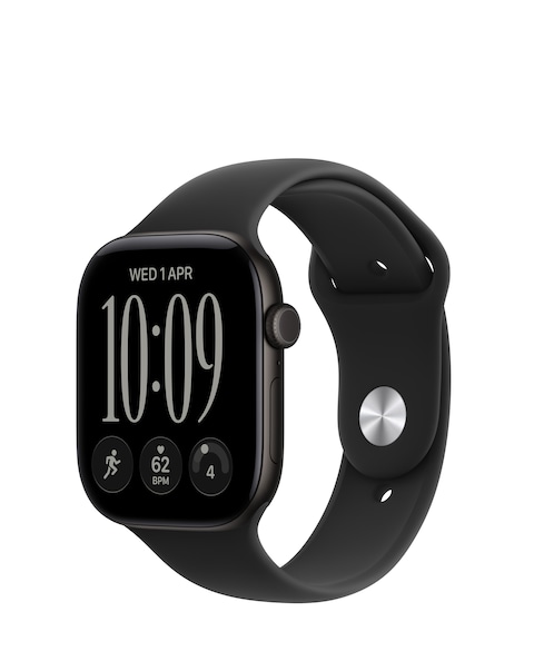 Apple Watch Series 12 GPS 46mm - Black Aluminium/Black Sport Band - S/M