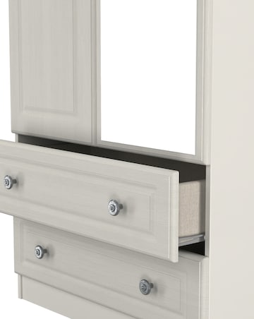 Peregrine Ready Assembled 2 Door 2 Drawer Mirrored Wardrobe - Kids