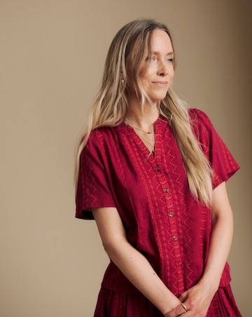 Julipa Embroidered Cotton Blouse