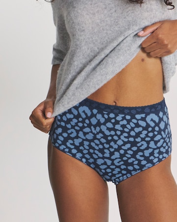 Pretty Secrets (3 Pack) Microfibre Lace Trim Full Brief Knickers