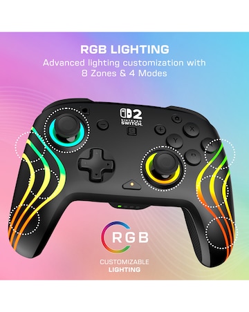 Turtle Beach Afterglow Wave Wireless RGB Gaming Controller for Nintendo Switch 2
