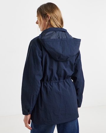 Navy Hooded Parka Jacket