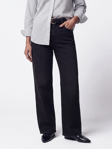 Washed Black Authentic Wide Leg Jeans