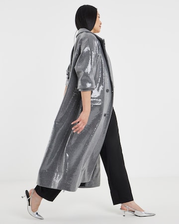Sequin Longline Coat